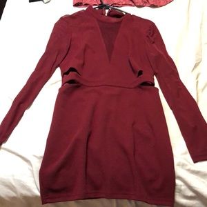 Maroon mini dress